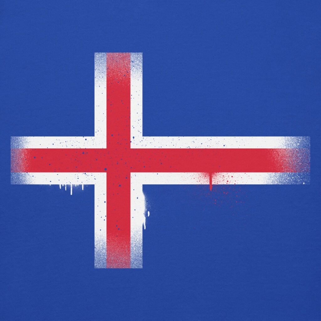 ICELAND GRAFFITI FLAG HOODIE