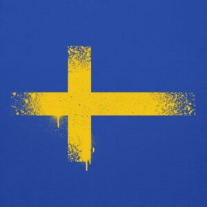 SWEDEN GRAFFITI FLAG HOODIE