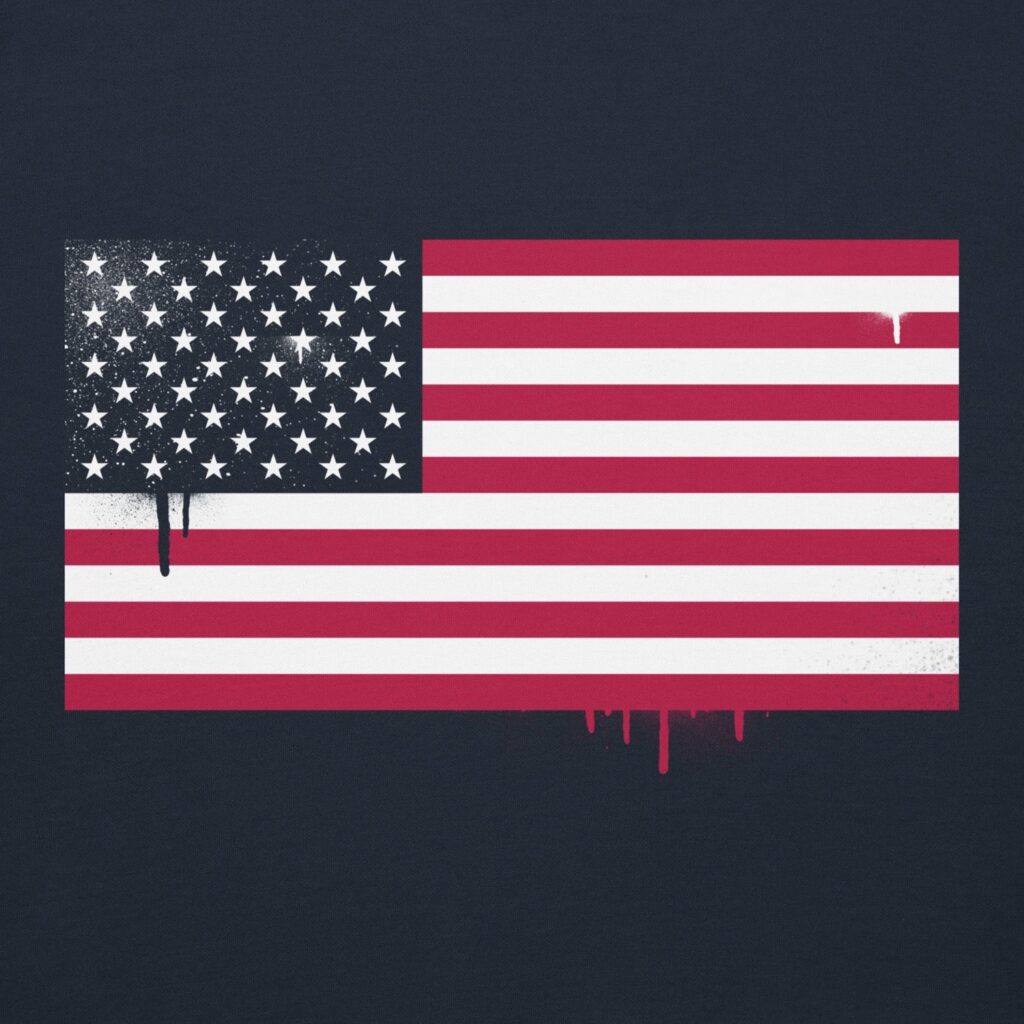 UNITED STATES GRAFFITI FLAG HOODIE